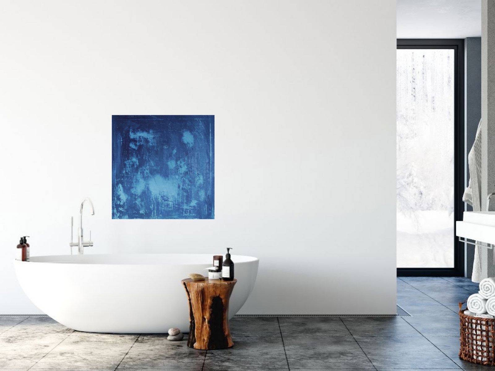 Blå kvadrat - billede 1